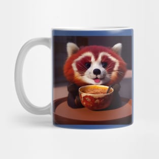 Kawaii Red Panda Eating Ramen Mug